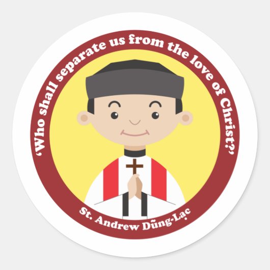 St. Andrew Dung Lac Runder Aufkleber (Vorderseite)