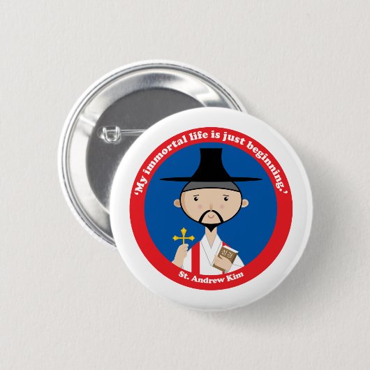 St. Andrew Kim Button (Vorne & Hinten)