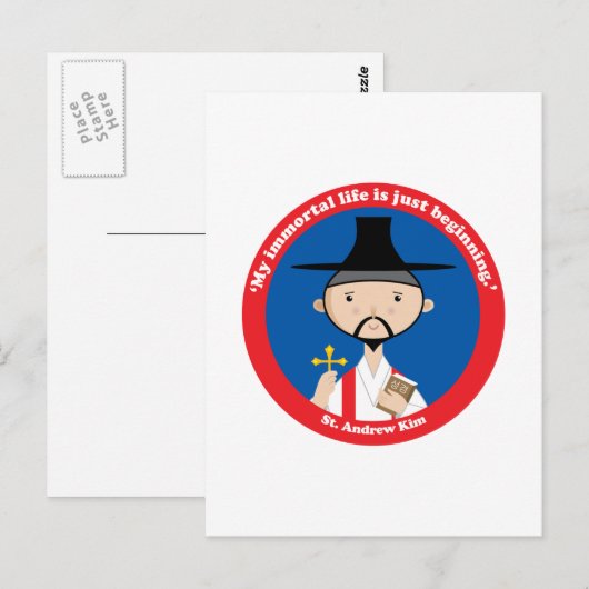 St. Andrew Kim Postkarte (Vorne/Hinten)