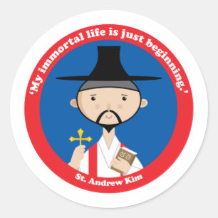 St. Andrew Kim Runder Aufkleber