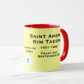 St Andrew Kim Taegon Hanja Tasse (VorderseiteRechts)