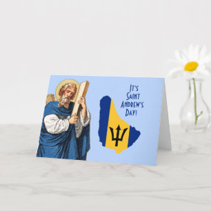 St. Andrew mit Flagge-Karte von Barbados Festtag Karte