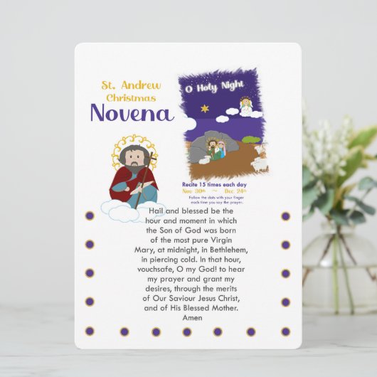 St. Andrew Novena Card Einladung (Stehend Vorderseite)