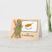 St. Andrew (RLS 01) mit Flag of Cyprus Fest Day Karte (Vorderseite)