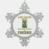 ST ANDREW SCHNEEFLOCKEN Zinn-Ornament (Vorderseite)