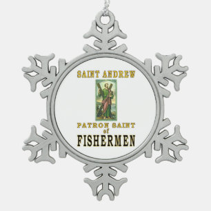 ST ANDREW SCHNEEFLOCKEN Zinn-Ornament