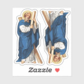 St. Andrew the Apostle (P 006) 2 Up - Contour Aufkleber (Blatt)