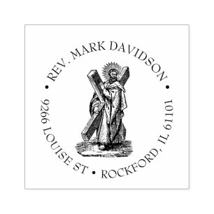 St. Andrew überqueren den Apostel katholisch Gummistempel