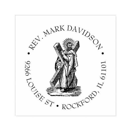 St. Andrew überqueren, katholisch der Apostel Gummistempel (Prägung)