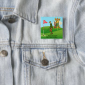 St. Andrew und Dapper Male Golfer Button (Beispiel)