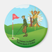 St. Andrew und Dapper Male Golfer Magnet (Vorne)