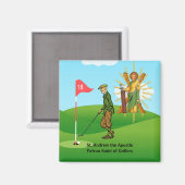 St. Andrew und Dapper Male Golfer Magnet (Vorderseite/Rückseite)