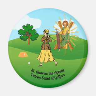 St. Andrew und Golferin der gehobenen Klasse Magnet