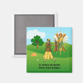 St. Andrew und Upscale Lady Golfer Magnet (Vorderseite/Rückseite)