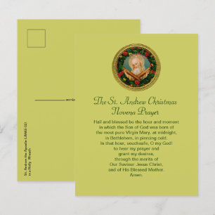 St. Andrew Weihnachts-Novene-Gebetskarte Postkarte