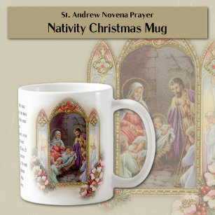 St. Andrew WeihnachtsAdvent Novena Heilige Familie Kaffeetasse