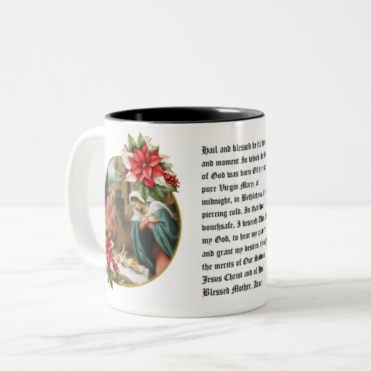 St. Andrew WeihnachtsAdvent Novena Heilige Familie Zweifarbige Tasse (Vorderseite Links)