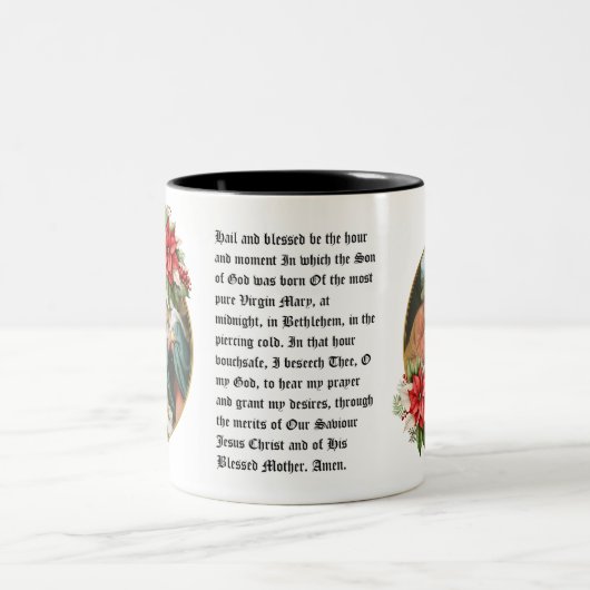 St. Andrew WeihnachtsAdvent Novena Heilige Familie Zweifarbige Tasse (Mittel)