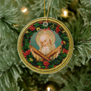 St. Andrew Weihnachtsnovene-Gebet Keramik Ornament