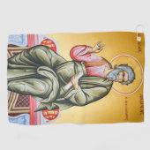 St- Andrewgönner-Fischer-Golfspieler Schottland Golfhandtuch (Horizontal)