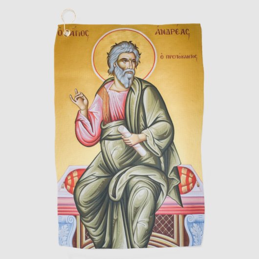 St- Andrewgönner-Fischer-Golfspieler Schottland Golfhandtuch (Vorderseite)