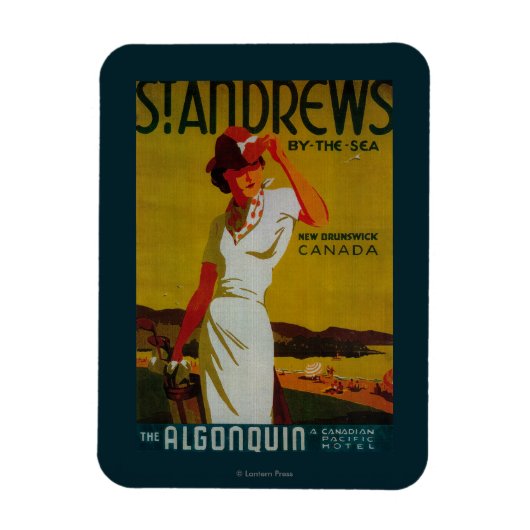 St. Andrews Algonquin Vintag PosterEurope Magnet (Vertikal)