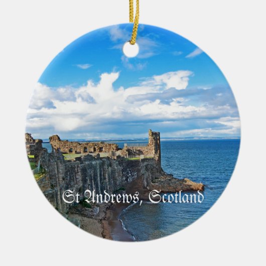 St Andrews Castle, Schottland Keramik Ornament (Vorne)