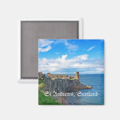 St Andrews Castle, Schottland Magnet (Vorderseite/Rückseite)