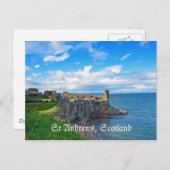 St Andrews Castle, Schottland, Postkarte (Vorne/Hinten)