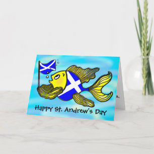 St. Andrew's Day GREETING CARD lustiger Cartoon Karte