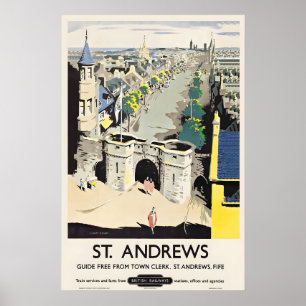 St Andrews Fife Schottland Großbritannien Vintage Poster
