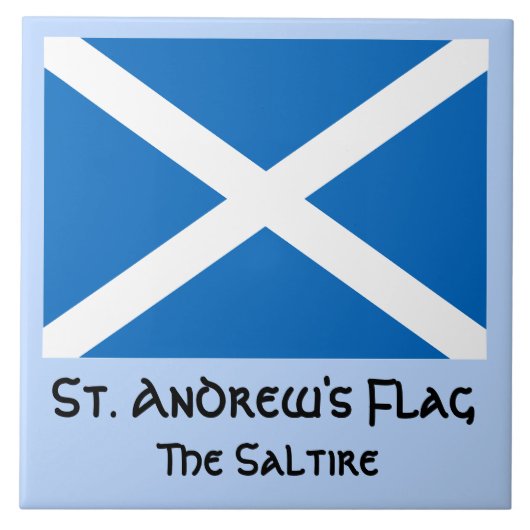 St. Andrew's Flagge, Saltire oder Flagge Schottlan Fliese (Vorderseite)