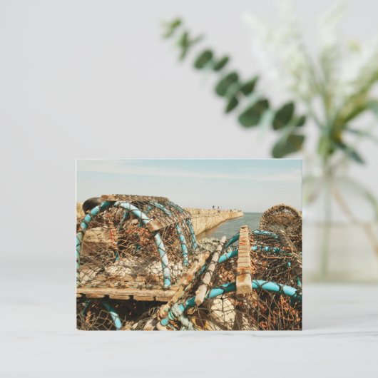 St Andrews Harbor Postkarte (Stehend Vorderseite)