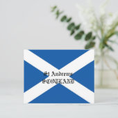 St. Andrews Scotland-Flagge Postkarte (Stehend Vorderseite)