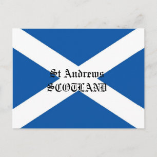 St. Andrews Scotland-Flagge Postkarte