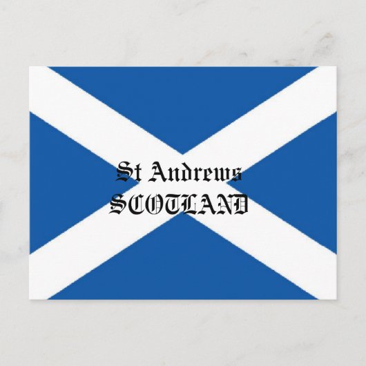 St. Andrews Scotland-Flagge Postkarte (Vorderseite)