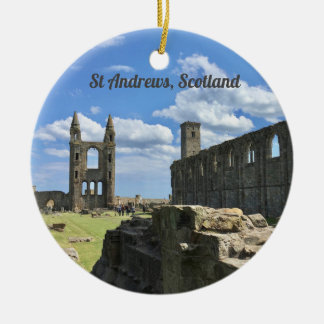 St Andrews Scotland Kathedrale Ruinen Türme von Su Keramik Ornament