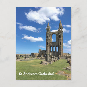 St Andrews Scotland Kathedrale Ruinen Türme von Su Postkarte