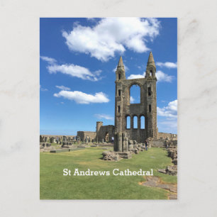 St Andrews Scotland Kathedrale Ruins Sunny Skies Postkarte