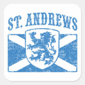 St. Andrews Scotland Quadratischer Aufkleber (Vorderseite)