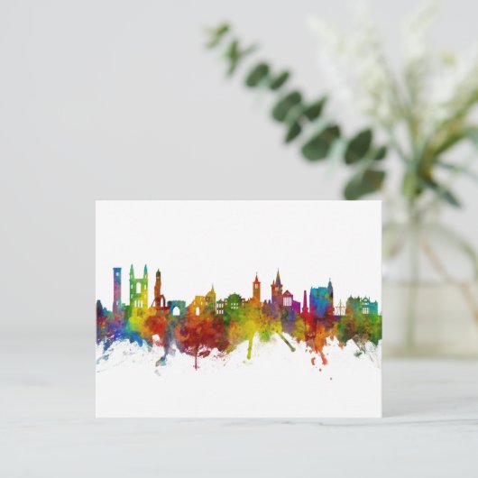 St Andrews Scotland Skyline Postkarte (Stehend Vorderseite)