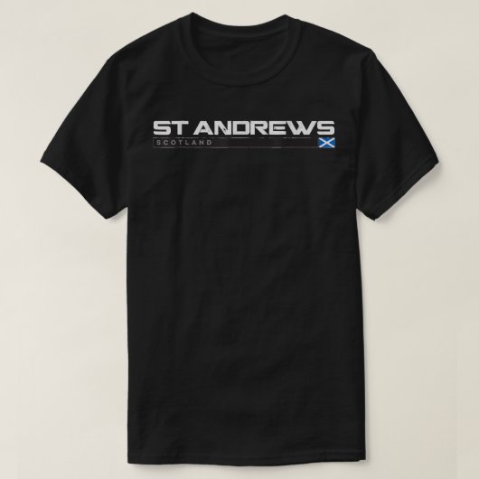 St. Andrews Scotland UK Vintag Retro T-Shirt (Design vorne)