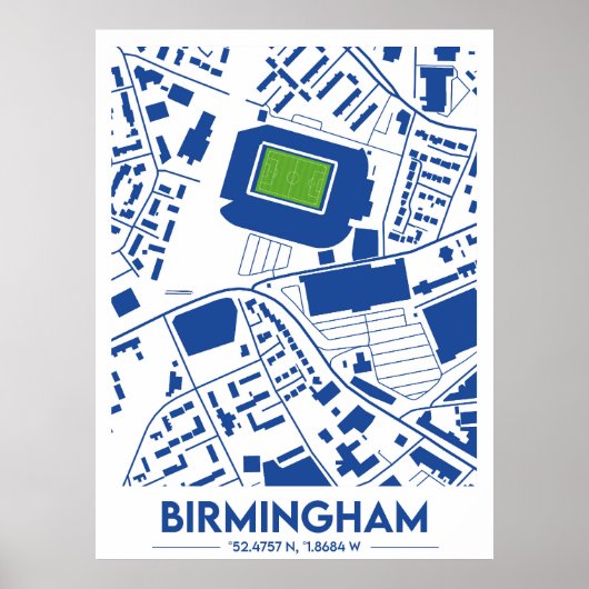 St. Andrew's Stadium Map Design Poster (Vorne)