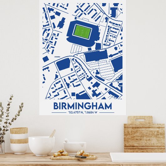St. Andrew's Stadium Map Design Poster (Küche)