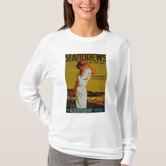 St AndrewsAlgonquin Vintages PosterEurope T-Shirt (Vorderseite)
