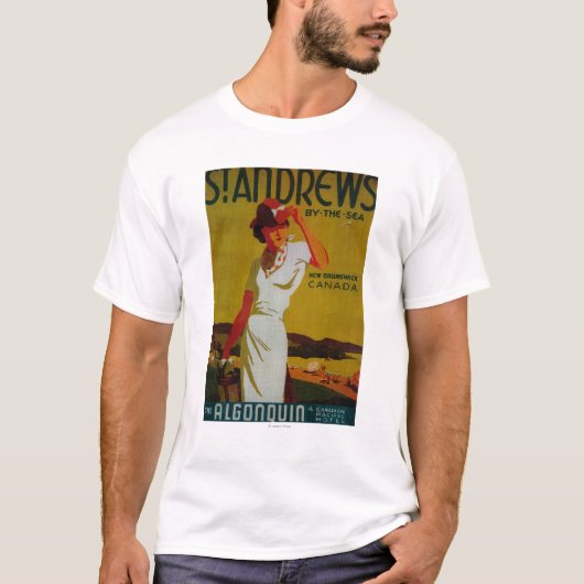 St AndrewsAlgonquin Vintages PosterEurope T-Shirt (Vorderseite)