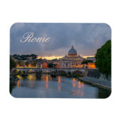 St. Angelo Bridge, Petersdom, Rom Magnet (Horizontal)