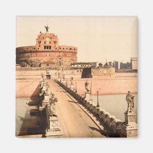 St Angelo Schloss und Brücke, Rom, Latium Italien Magnet