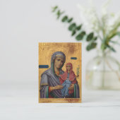 St. Anna und die Theotokos Pregnancy Prayer Card Platzkarte (Stehend Vorderseite)