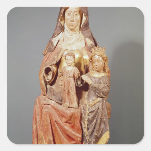 St Anne, die Jungfrau und Kind, Quadratischer Aufkleber